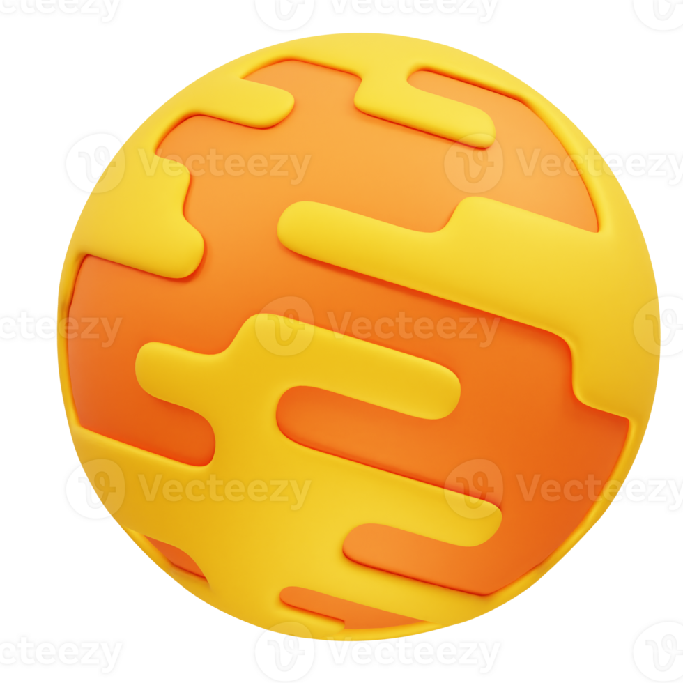 Mars surface 3D Icon illustration rendering. Planet mars icon illustration 3d png