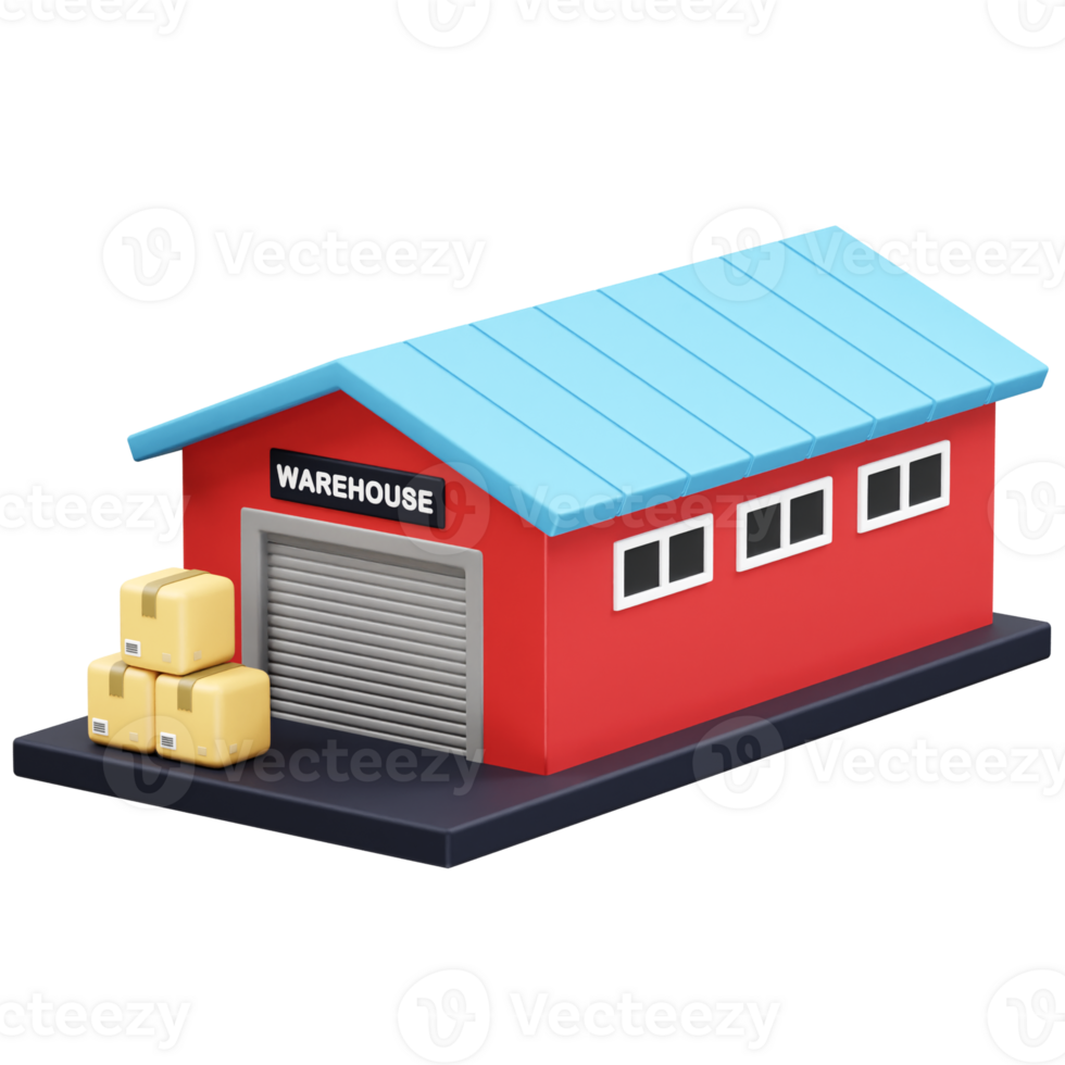 Warehouse Boxes Ready for Delivery icon illustration rendering 3d. Warehouse icon 3d png