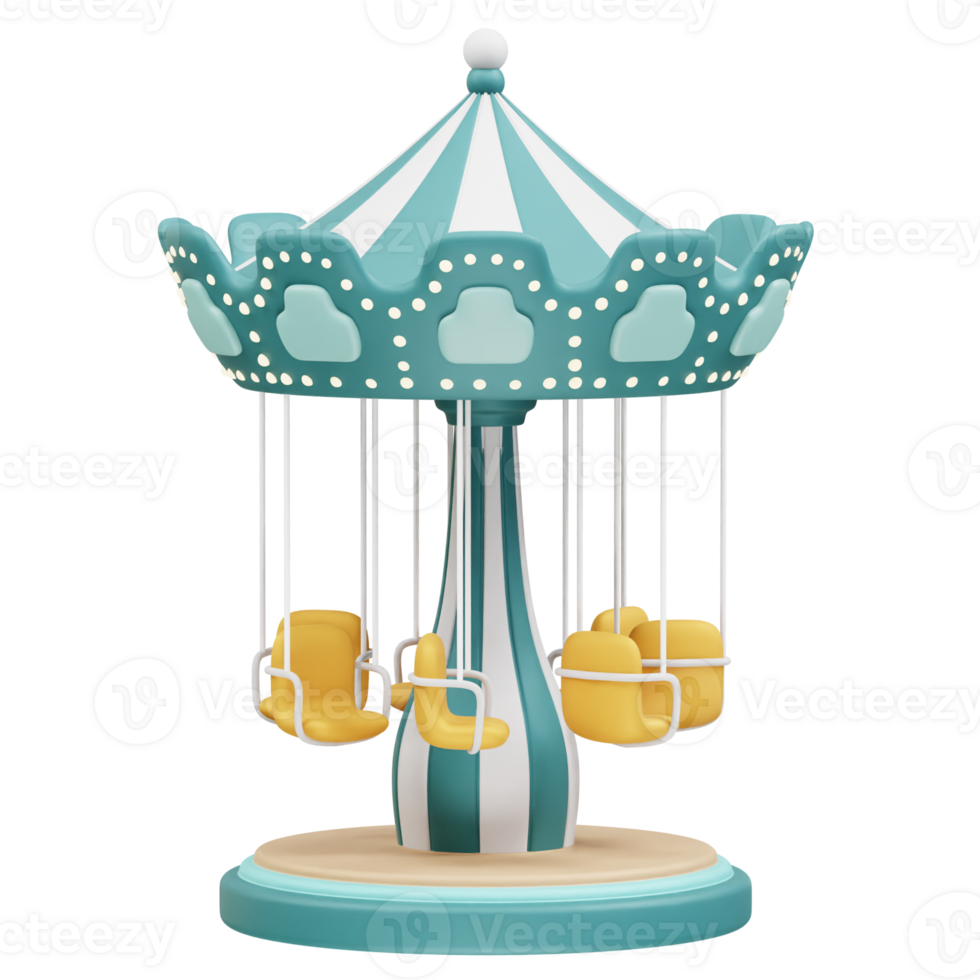 Carousel Icon 3D Illustration rendering png
