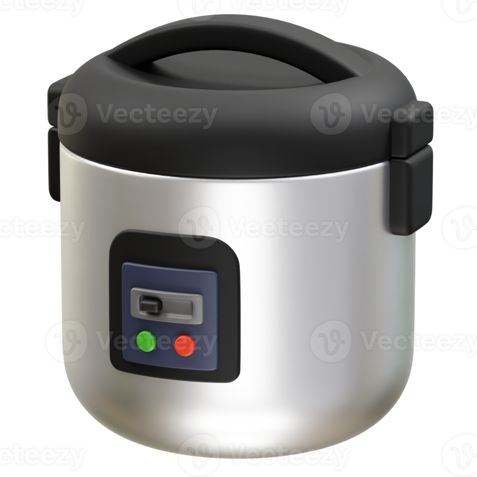 blue and silver rice cooker icon 3d. Rice cooker icon 3d render illustration png