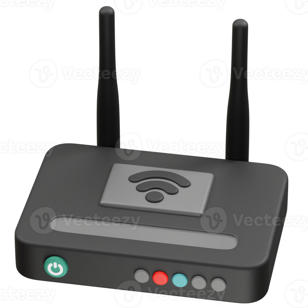wireless router icon illustration 3d. Wi-Fi router icon 3d png