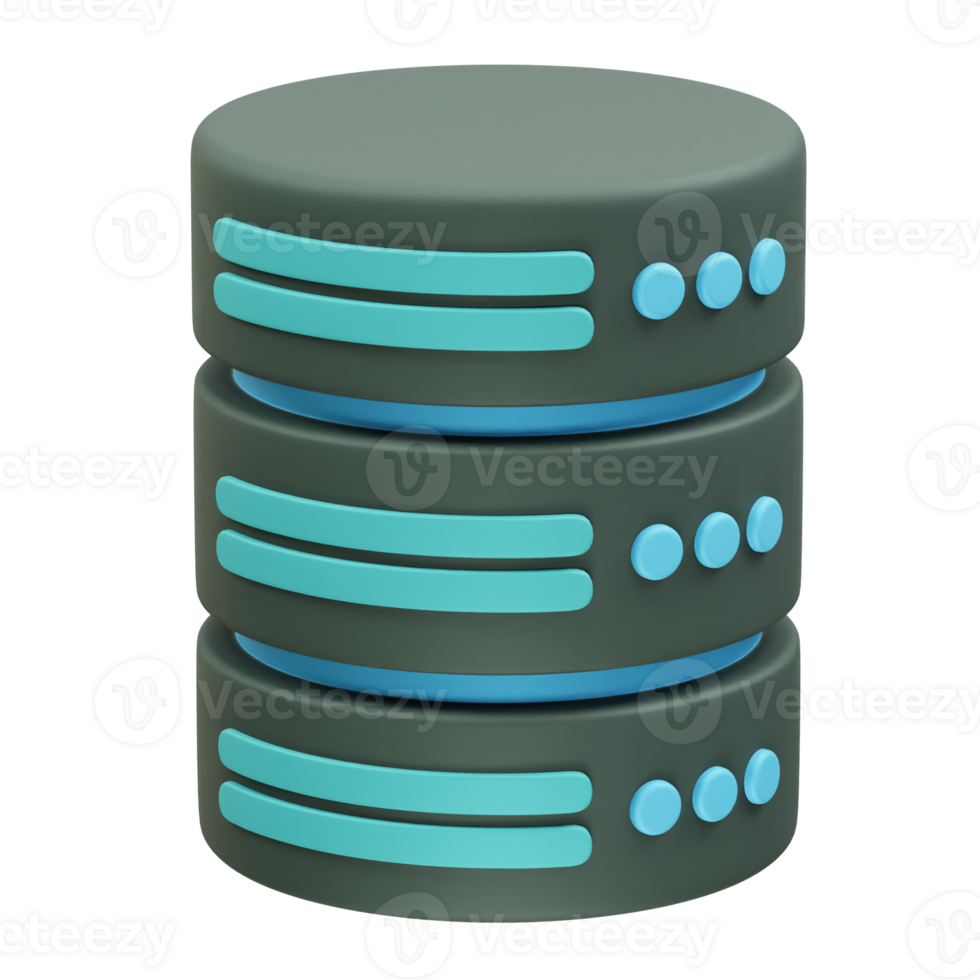 Database 3D Icon illustration render png