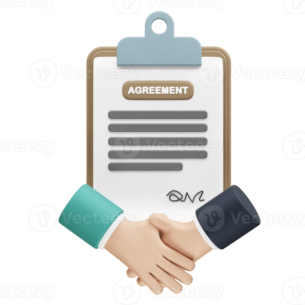 Contract Agreement 3D Icon illustration render. Liability icon 3d illustration render png