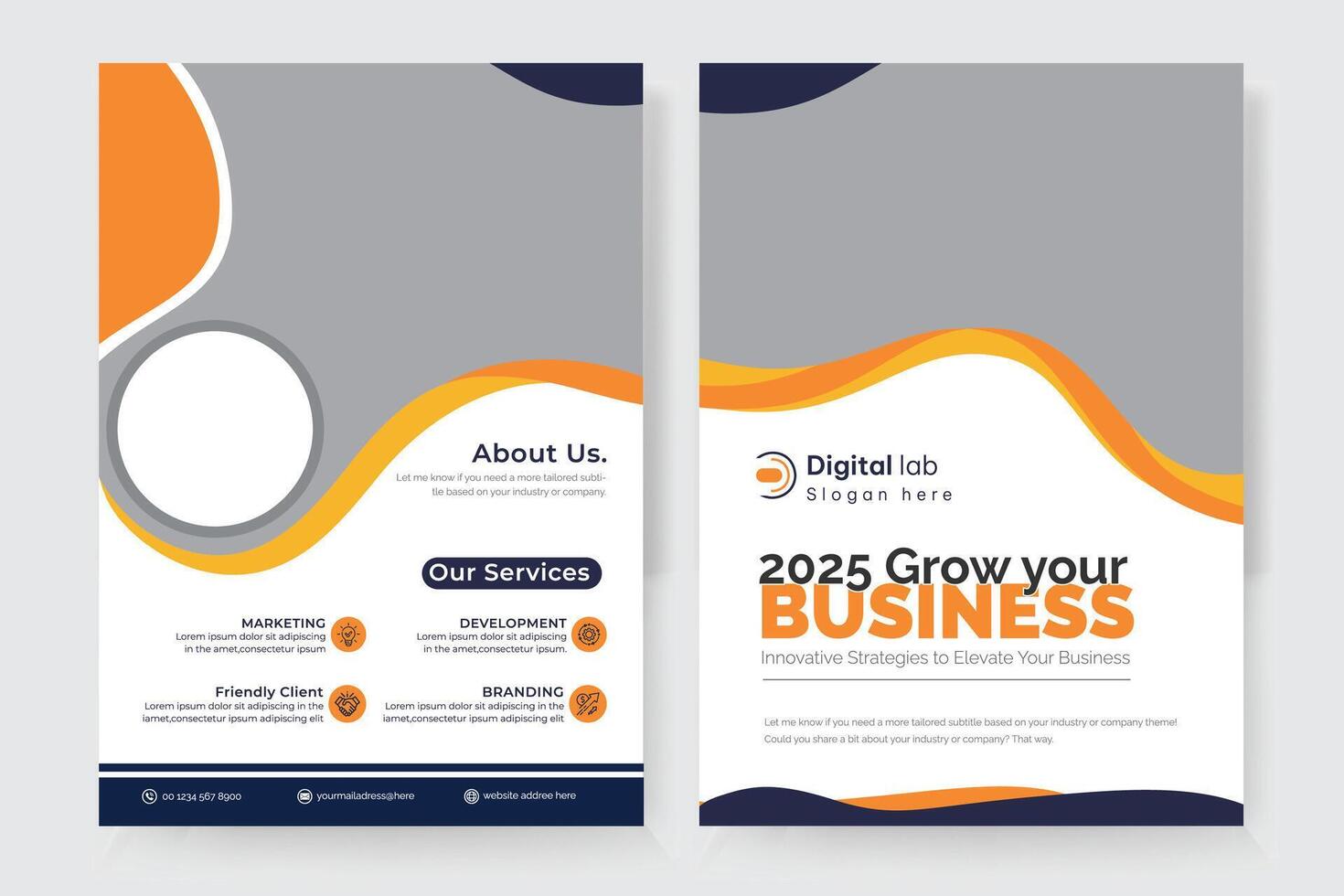 grow your business template vector