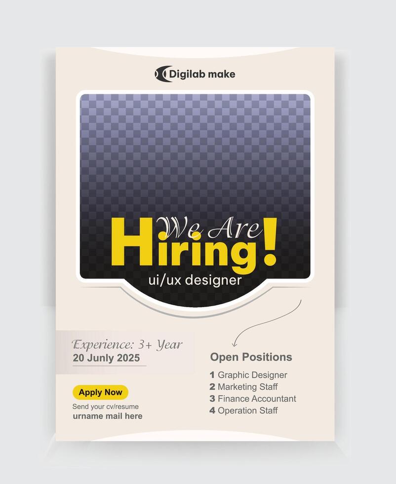 Hiring flyer template vector