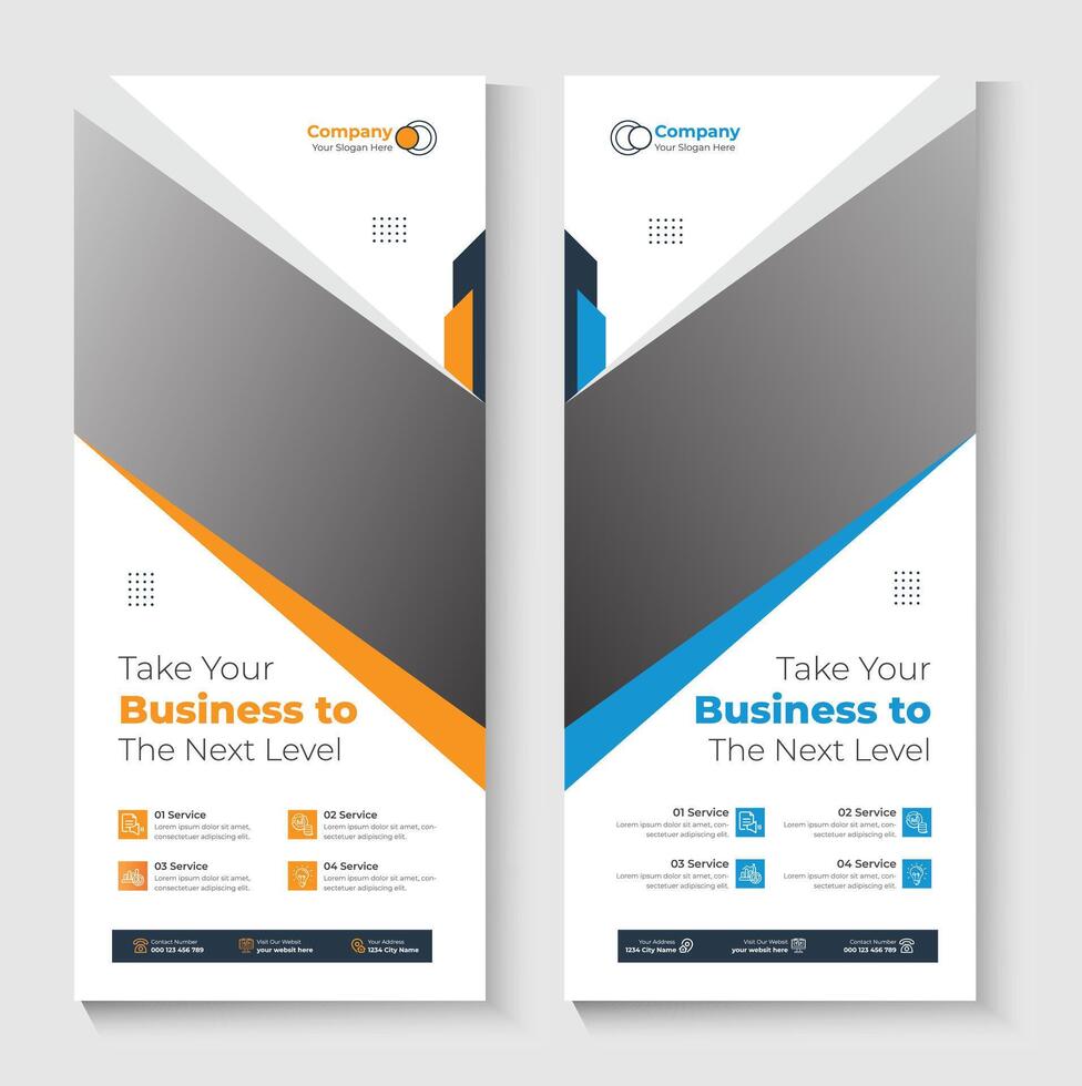 Rollup banner design teamplate vector
