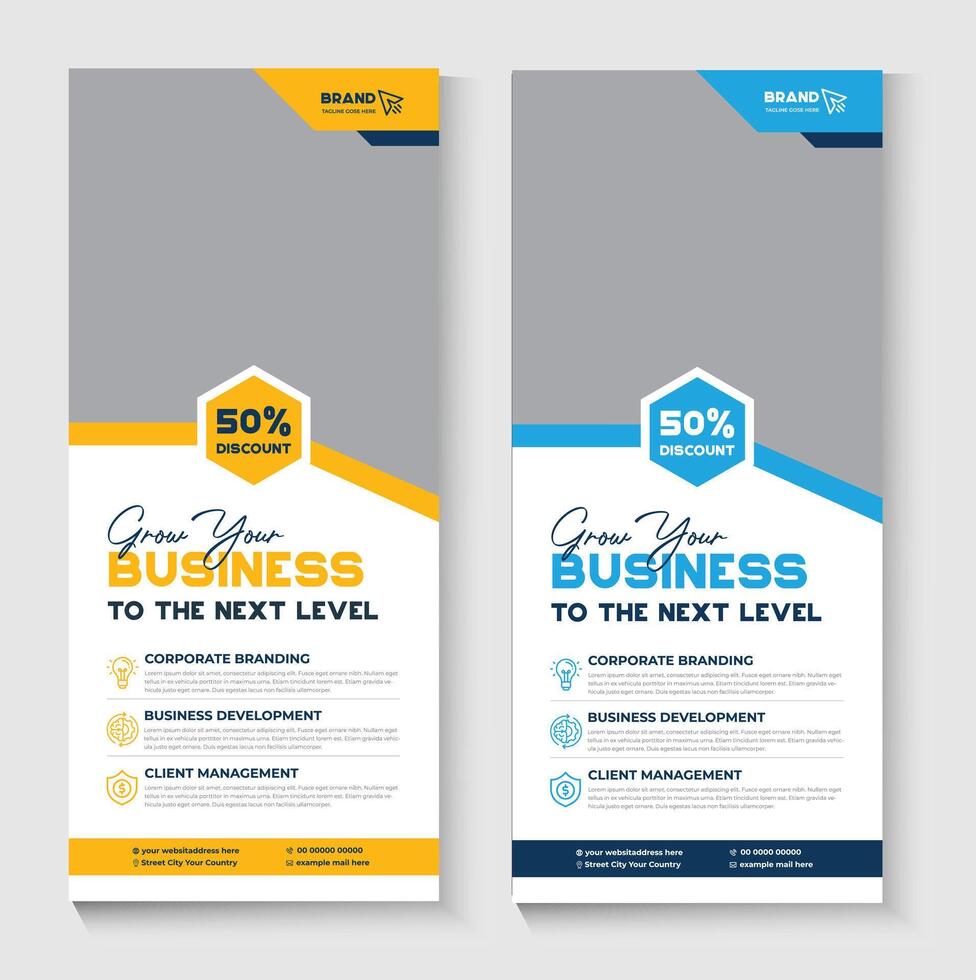 creative trifold brochure design vector