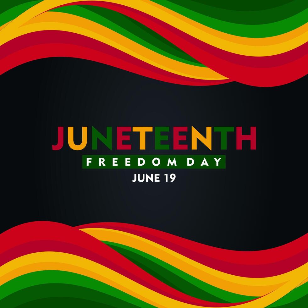 Juneteenth Freedom Day banner. African-American history and heritage vector