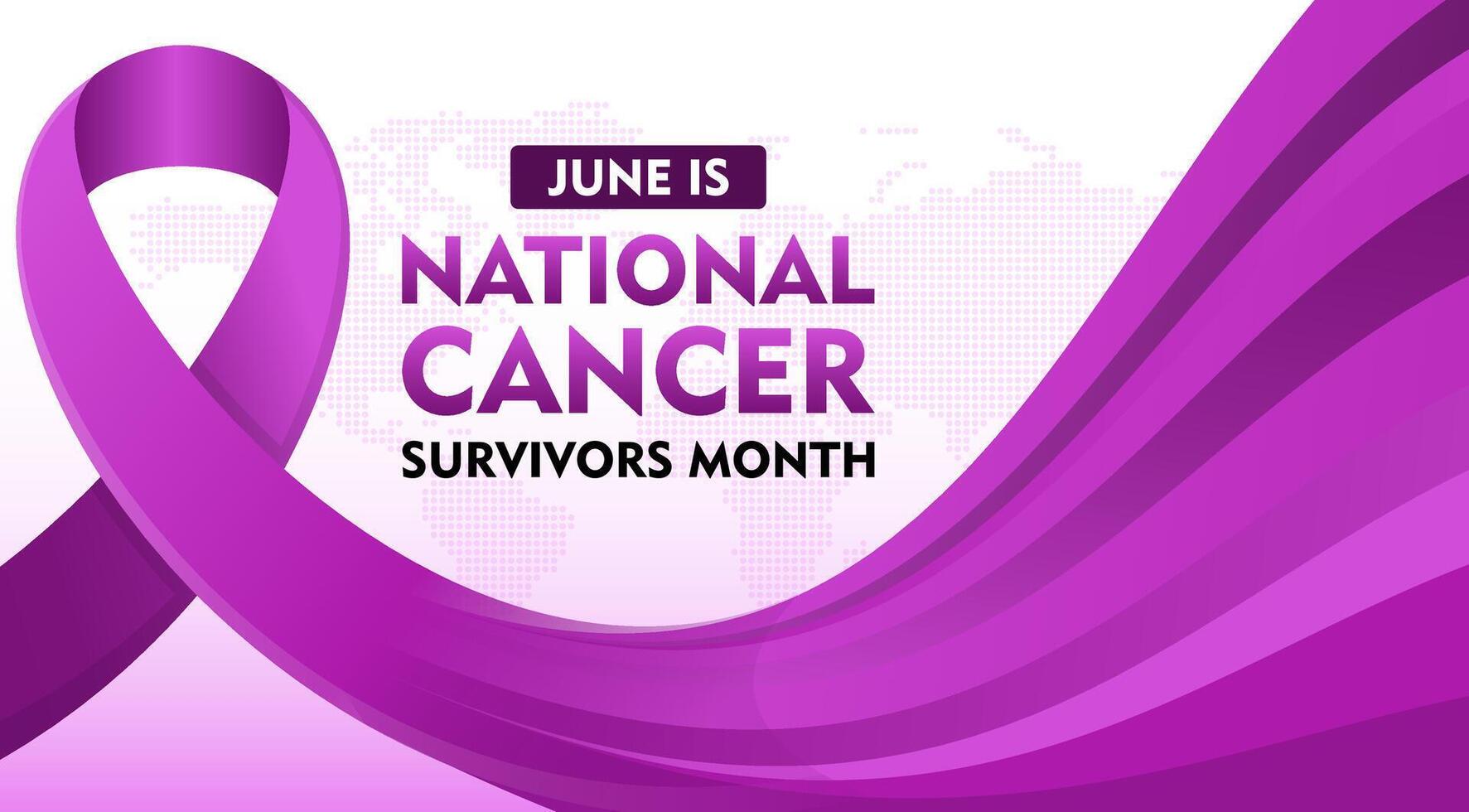 National Cancer Survivors Month background. observed every year in June. Holiday concept. Suitable for banner, card, poster, placard, template vector
