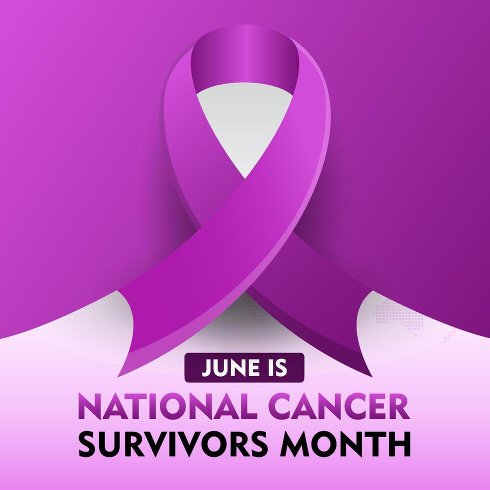 June is National Cancer survivors month suitable for card and poster vector