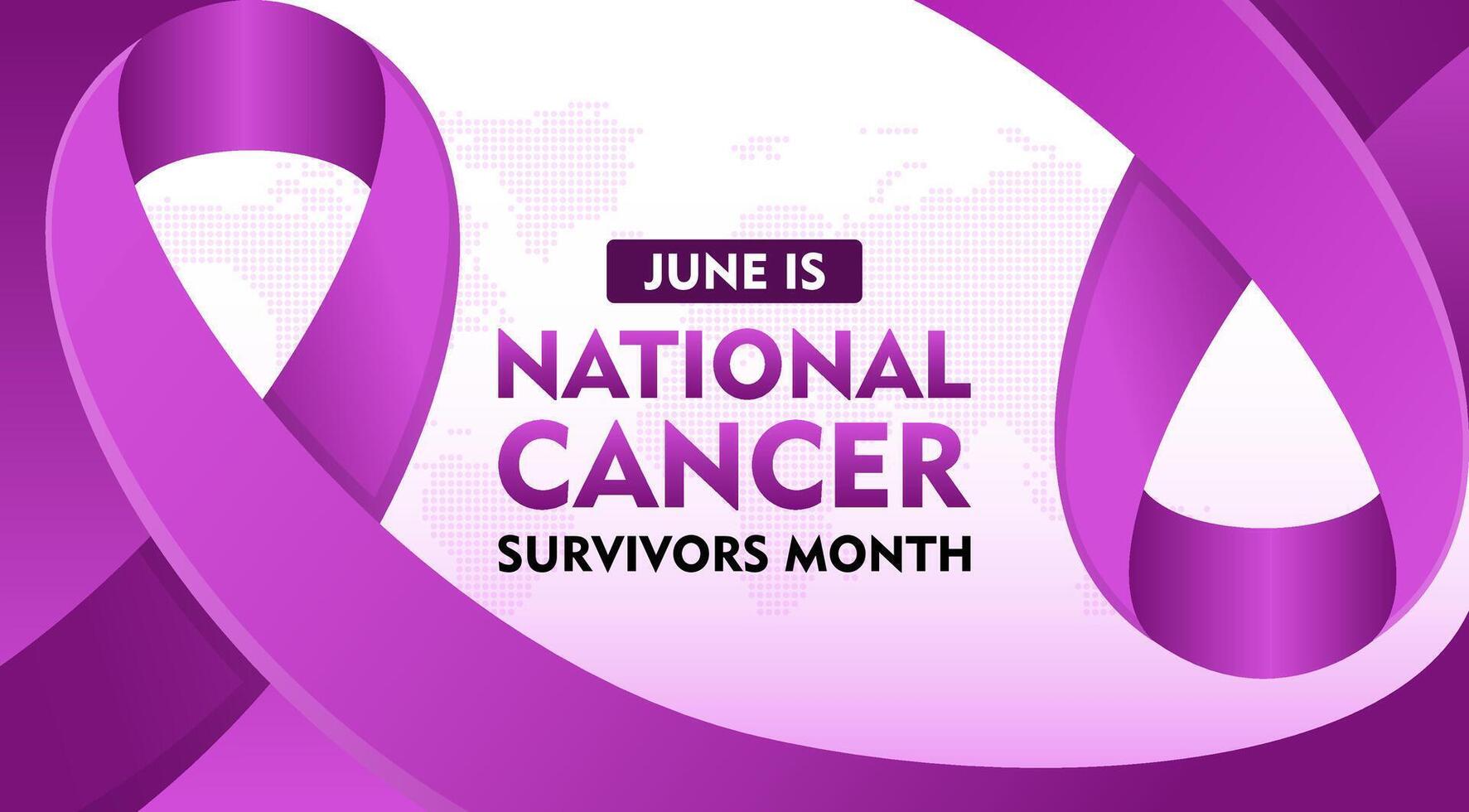 National Cancer survivors day is observed every year in June for banner vector