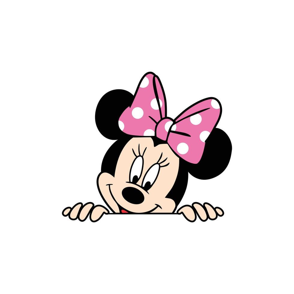 Cute Cartoon Minnie vector