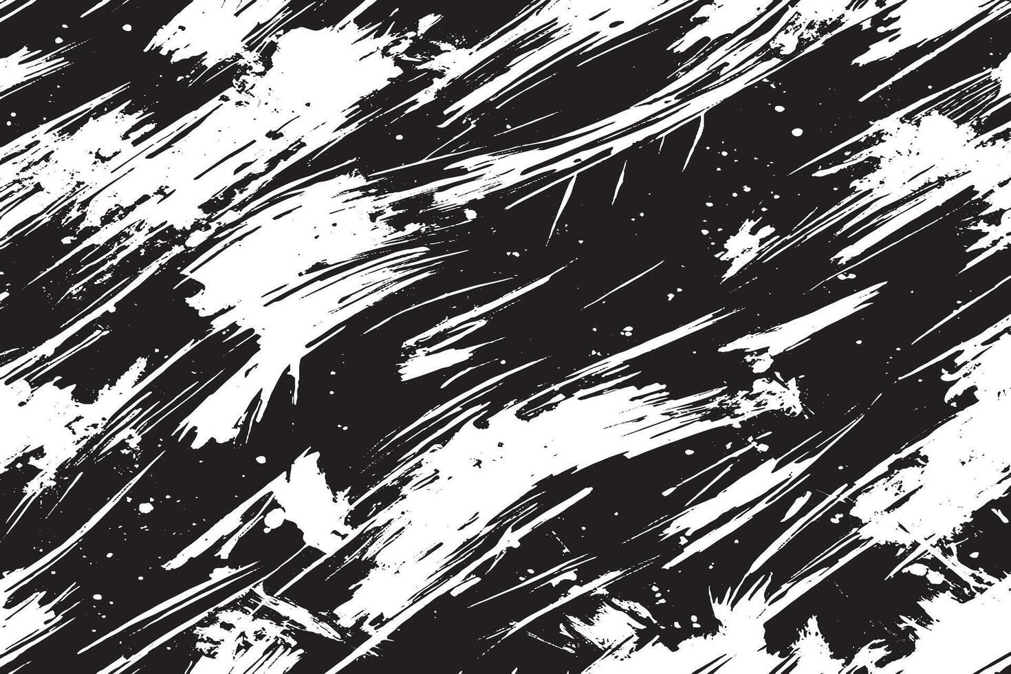 Dynamic diagonal grunge pattern with bold white brush strokes on black. Perfect for modern designs, posters, backgrounds, or digital artwork. Download high-resolution, free-use texture. vector