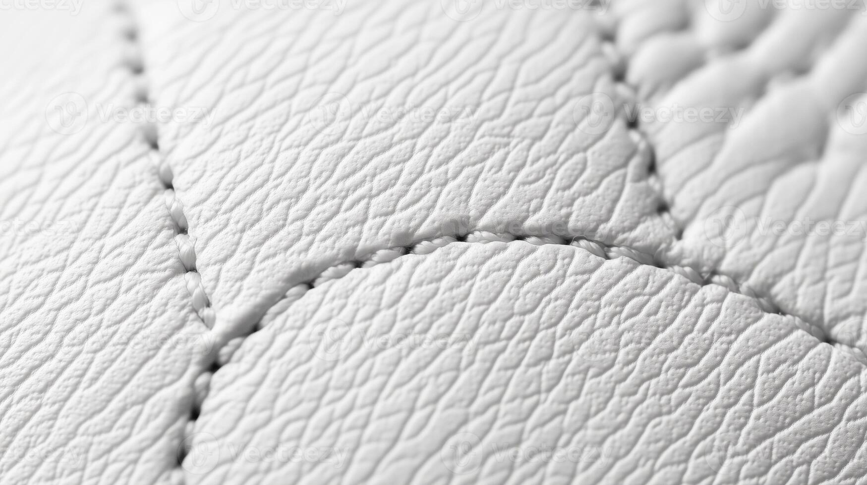 baseball detail. baseball seam close leather up on white photo