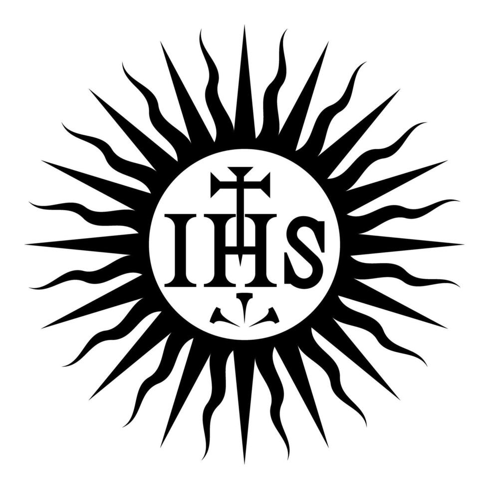 Jesuit symbol Christian concept sign icon black color vector
