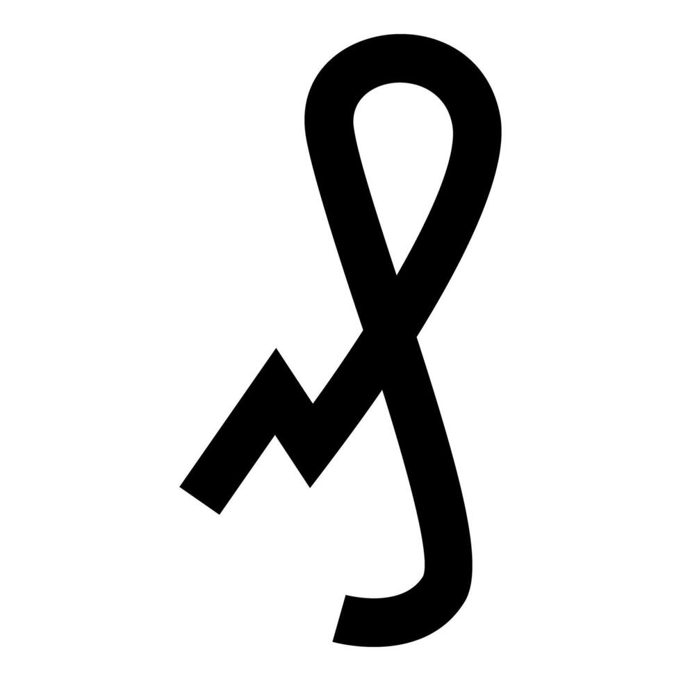 Pfennig German penny sign glyph money symbol icon black color style vector