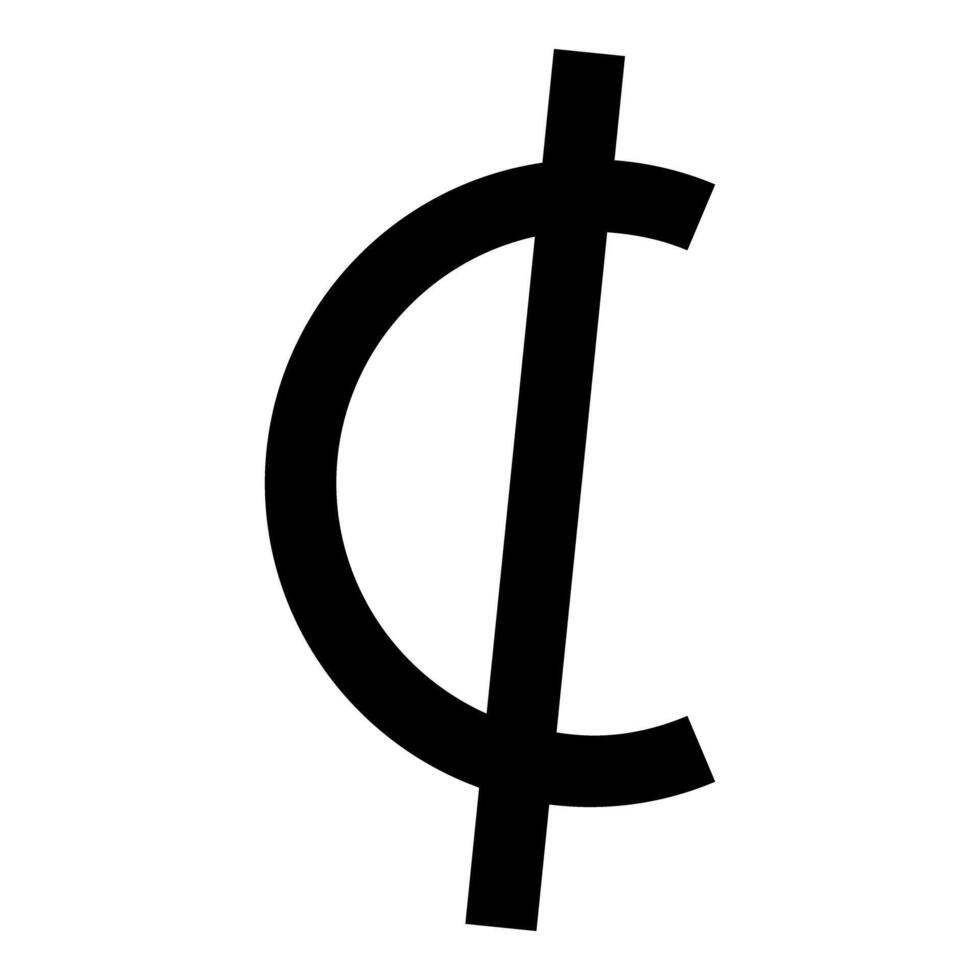 Sedi symbol sign Ghana currency money icon black color style vector