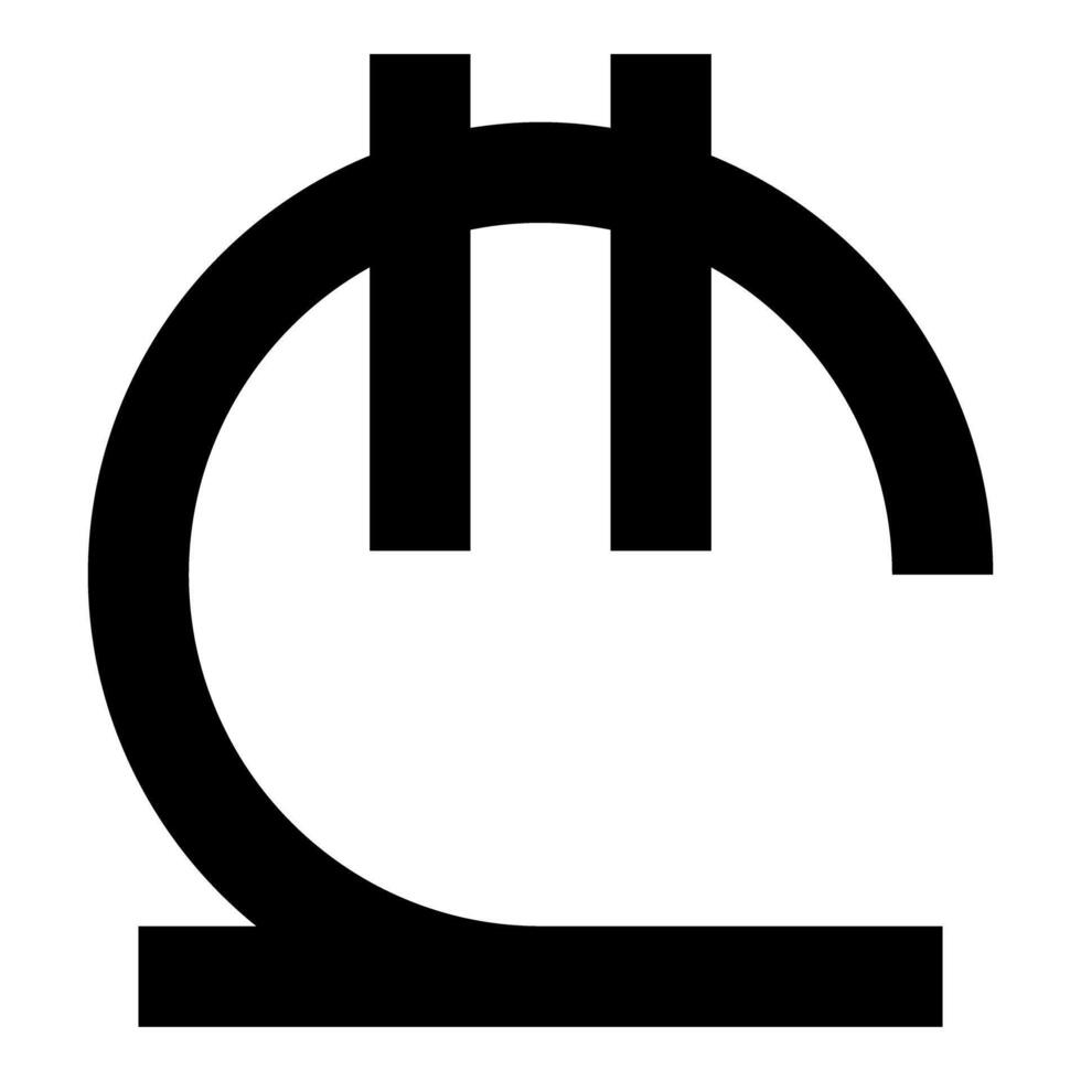 Georgian lari currency symbol GEL money sign icon black color style vector