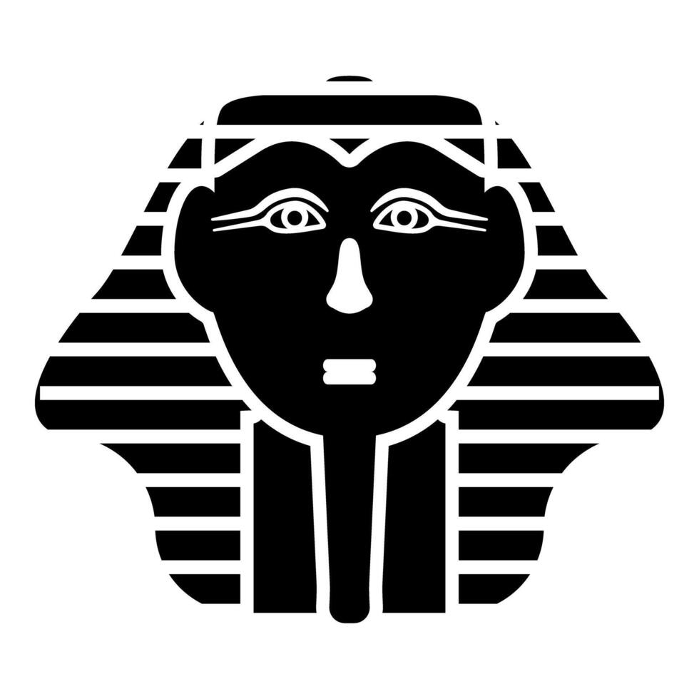 Head pharaoh cop faro mask black vector