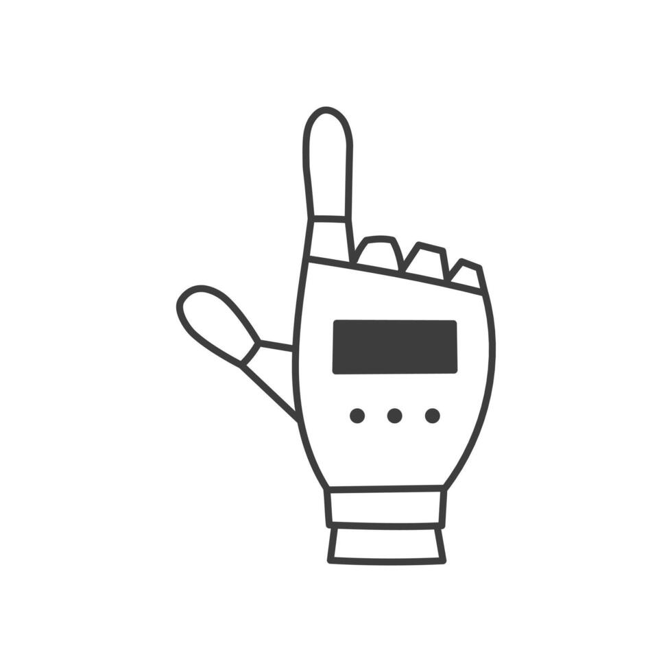 Index Finger pointing Robot Hand vector