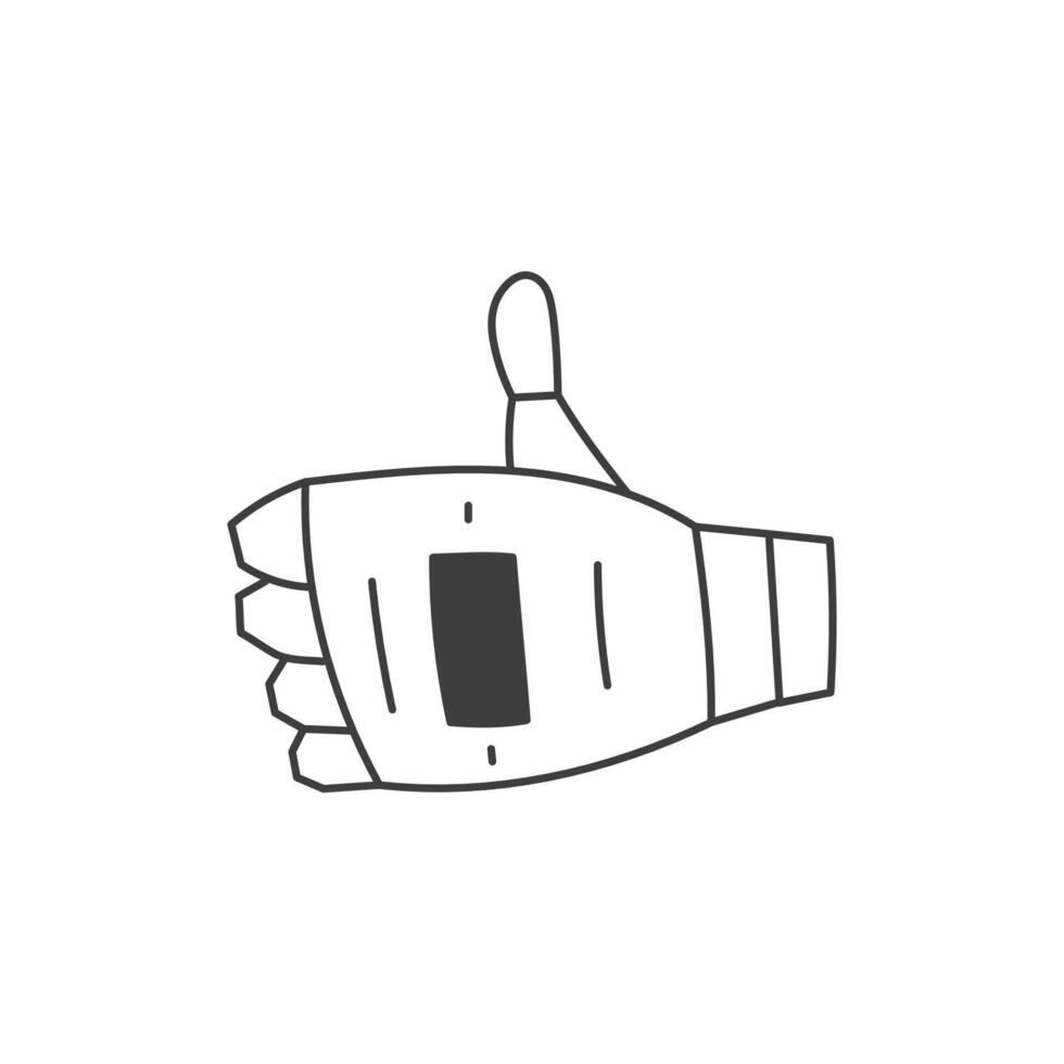 Thumb Up Robot Hand vector