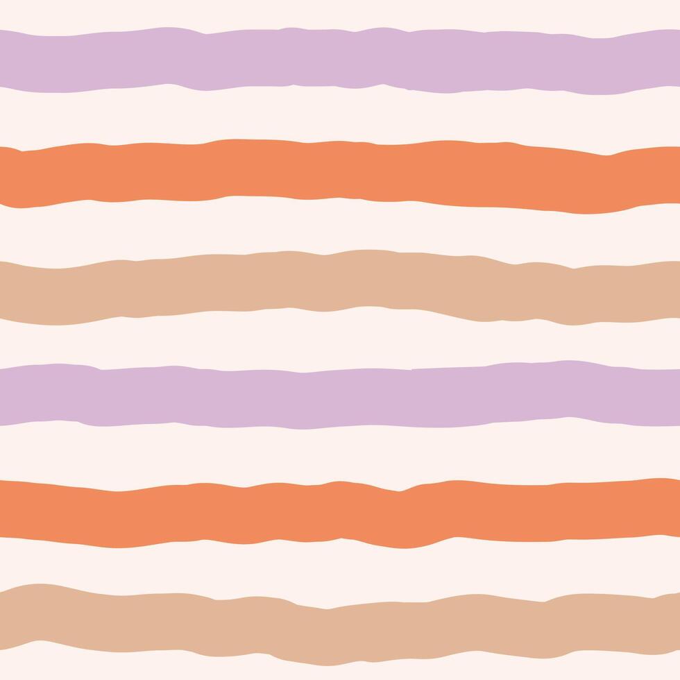 Retro Wavy Striped Seamless Pattern vector