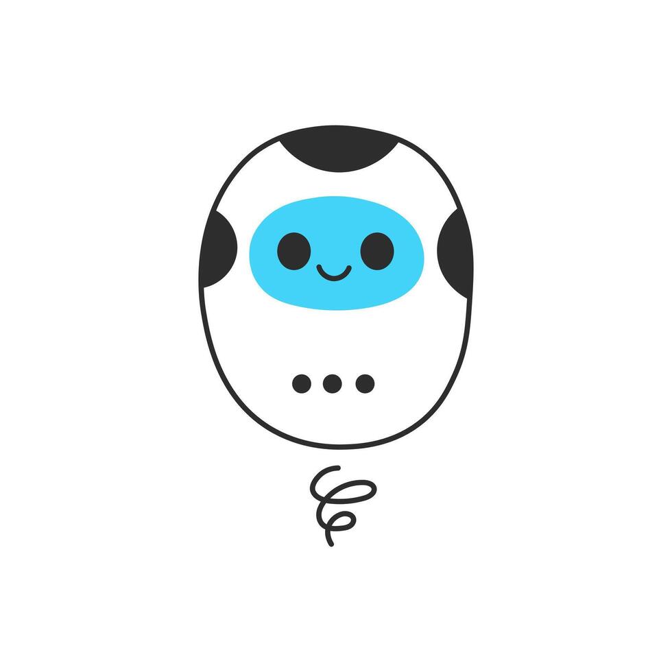 Flying AI Bot Character vector