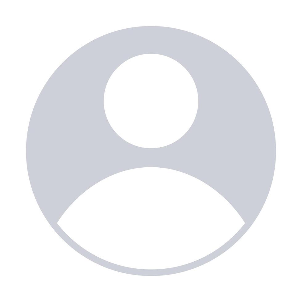 Default Avatar Social Media Display Picture Icon Isolated Illustration vector