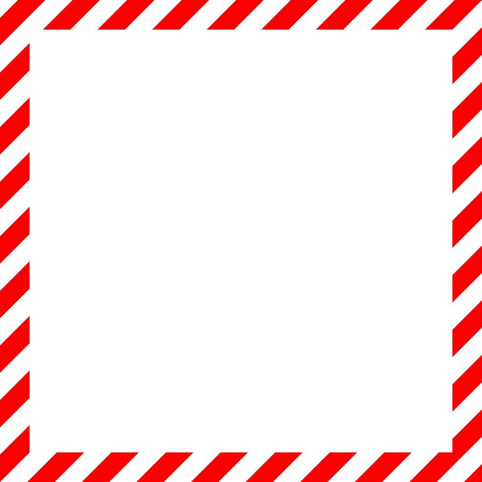 Square Christmas Striped Border Decorative Frame Illustration vector