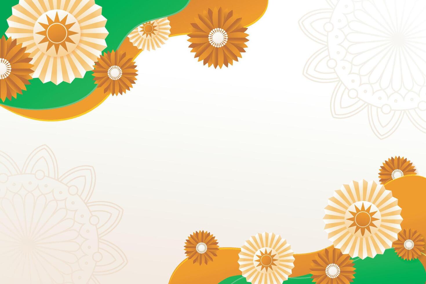 flower paper landscape for text space banner in horizontal frame vector
