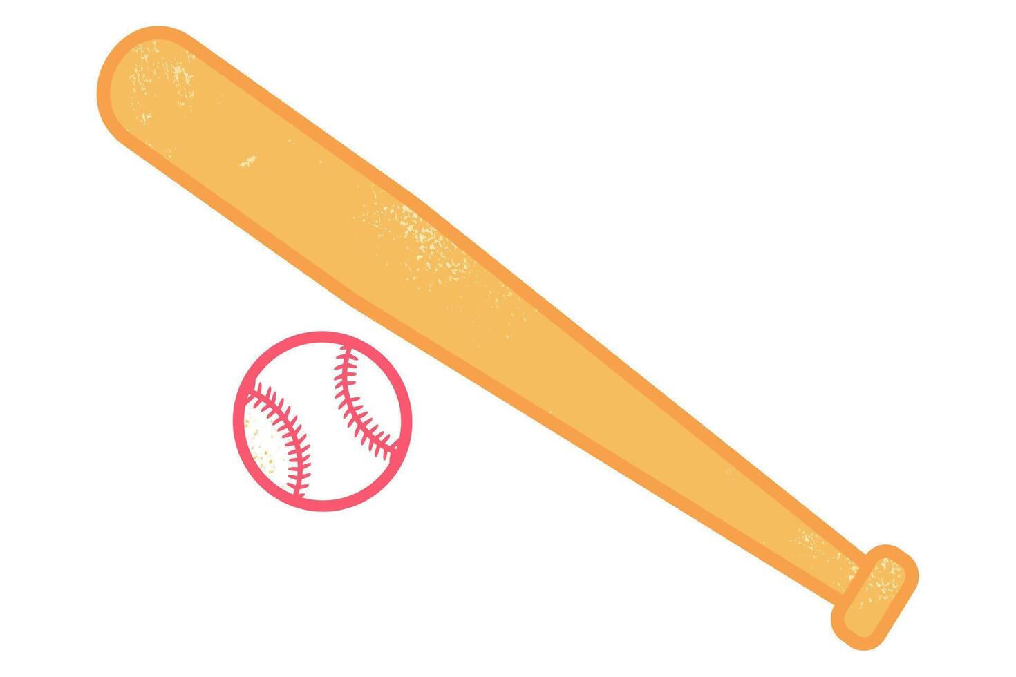 Sport icon for baseball with bat and ball. Vintage emblem for baseball. vector