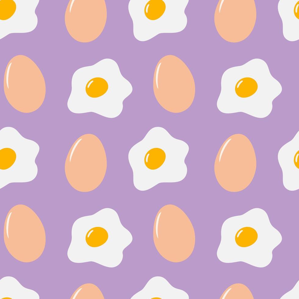 This isolated illustration of eggs and fried eggs is ideal for creative projects like greeting cards, social media, banners, leaflets, price tags, and labels, adding charm and creativity vector