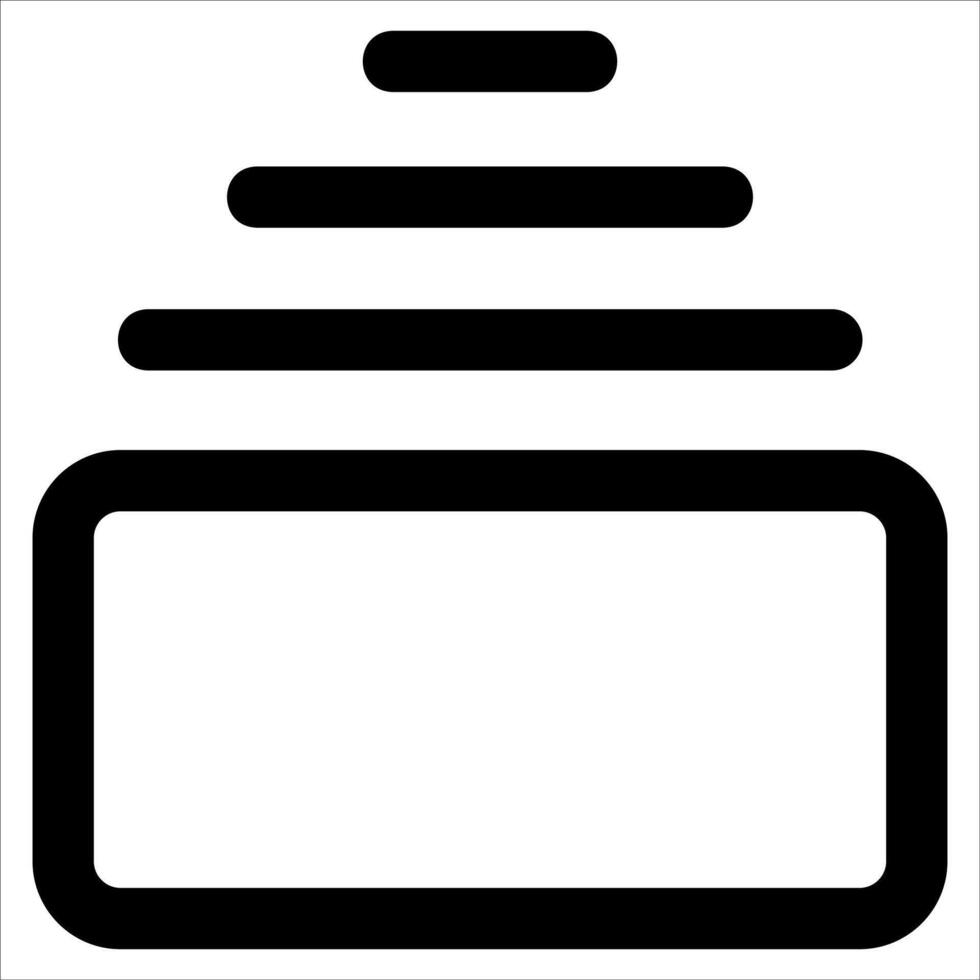 A new unique black and white icon of a box in white background vector
