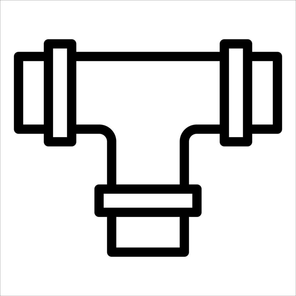 A unique black and white icon of a pipe in white background vector