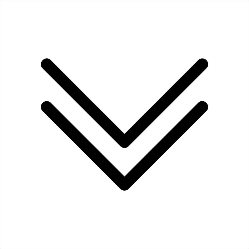 A unique black and white icon of a right arrow in white background vector