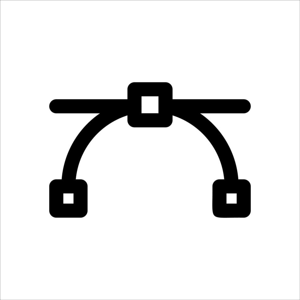 A unique black and white icon of a bridge vector