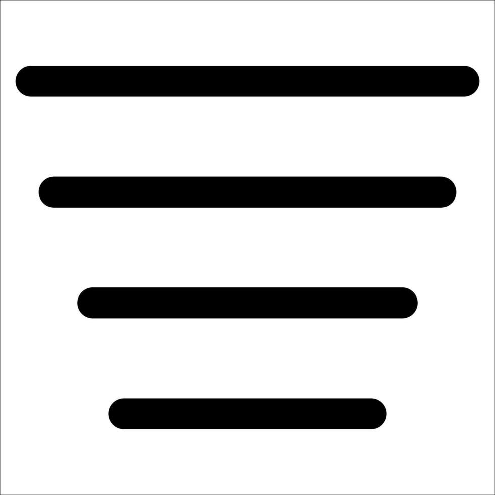 A unique black and white icon of a line in white background vector