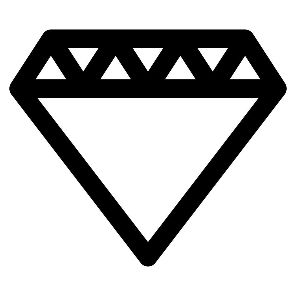 unique Diamond icon in white background vector