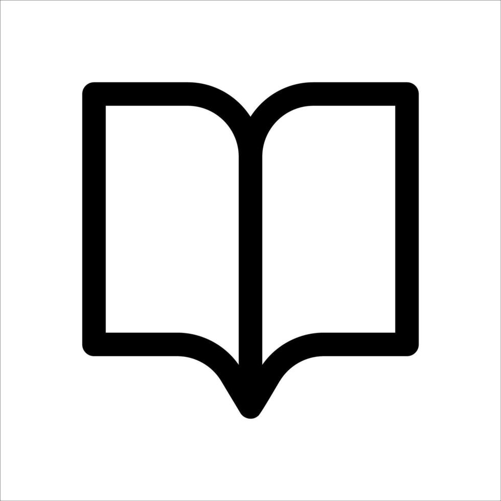 unique An open book icon in white background vector