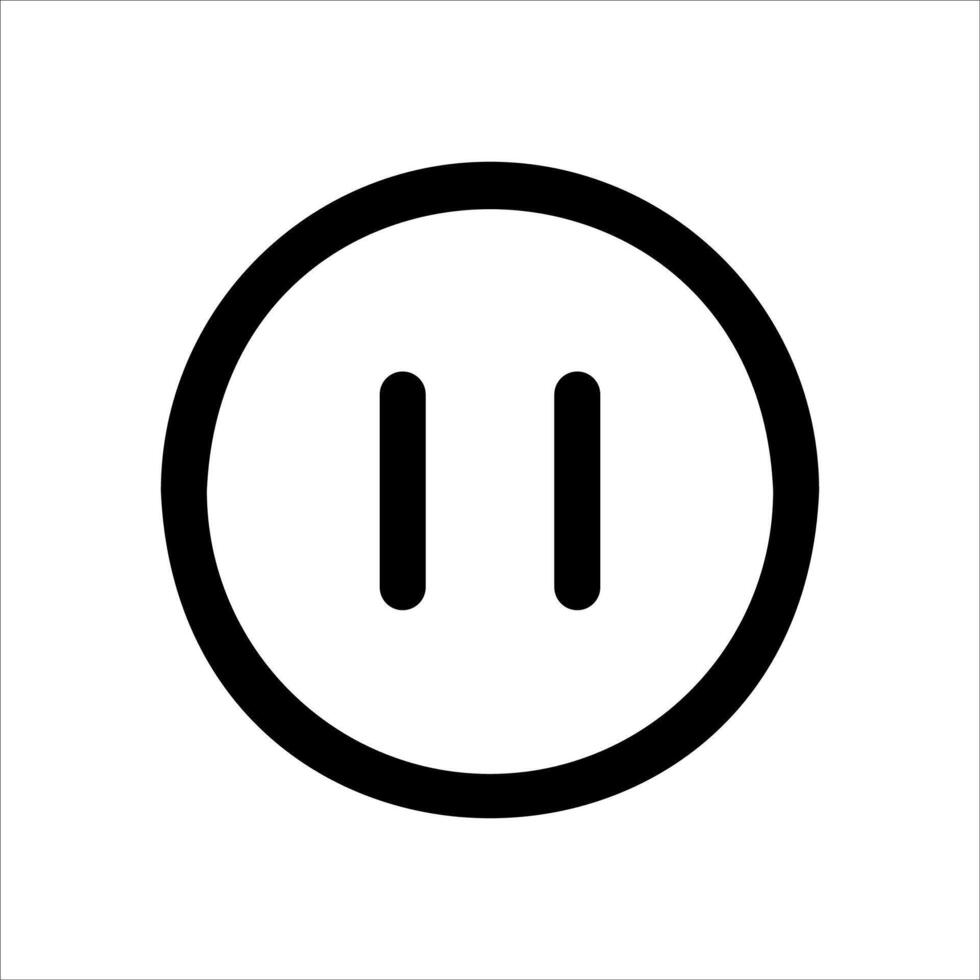 A new unique black and white icon of a power button vector