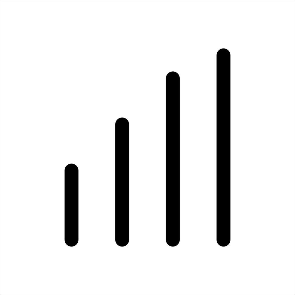 A unique black and white icon of a bar grap in white backgroundh vector