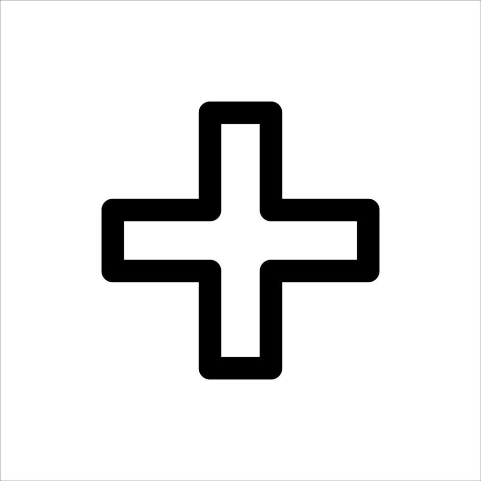 A new unique black and white cross icon on a white background vector