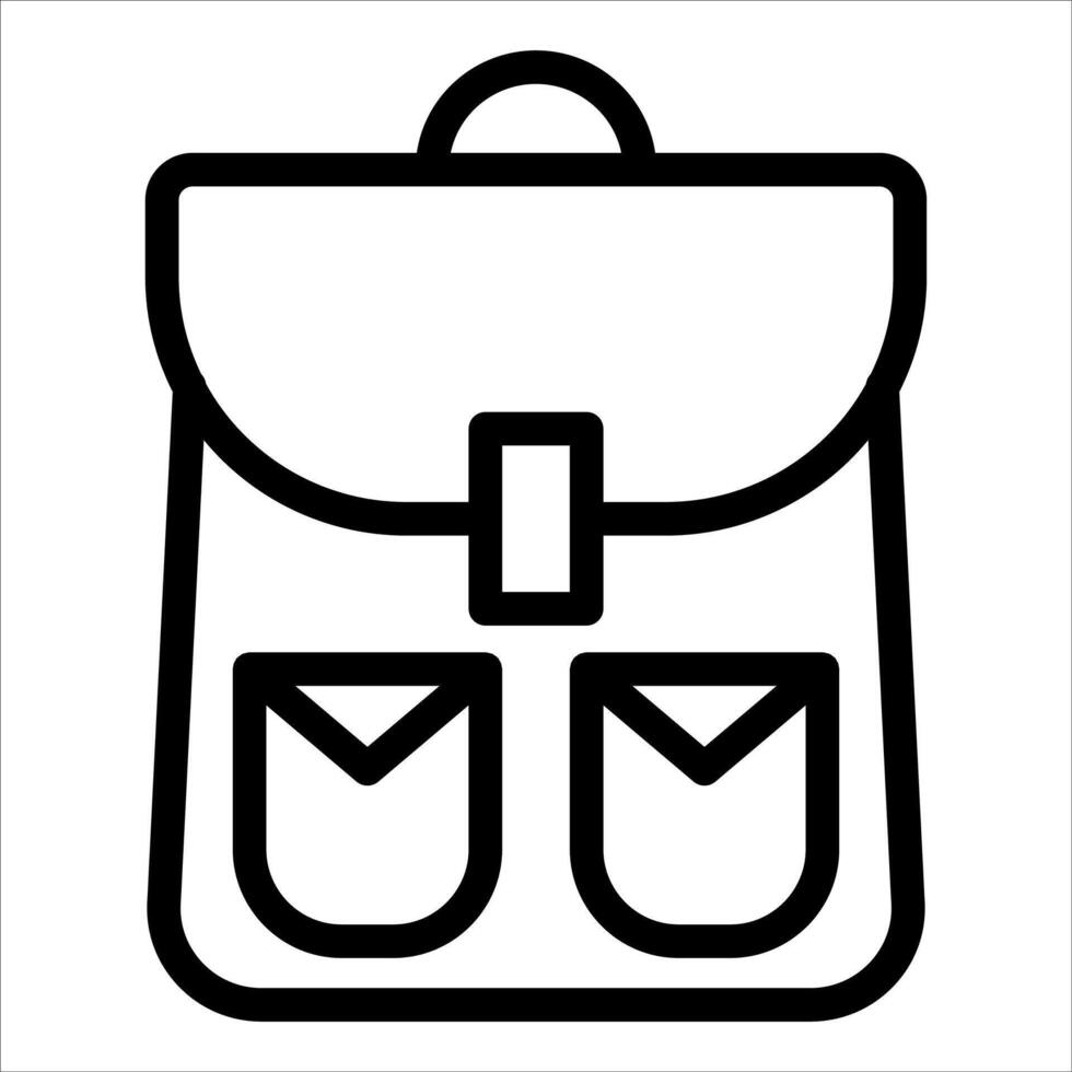 unique Backpack icon in white background vector