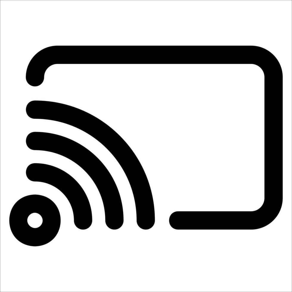A unique black and white icon of a wifi signal in white background vector