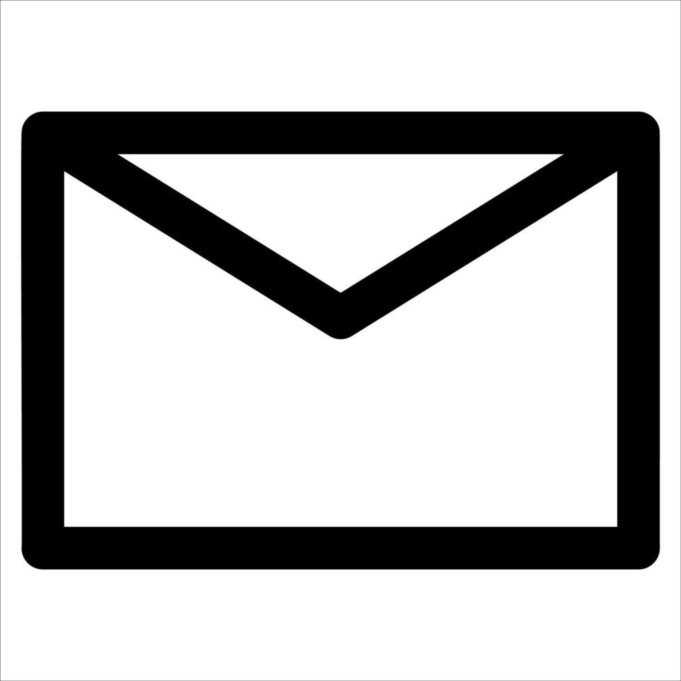An unique envelope icon in white background vector