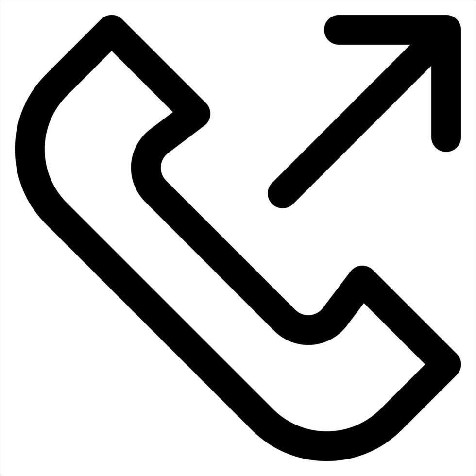 A unique phone icon with an arrow pointing to the left vector