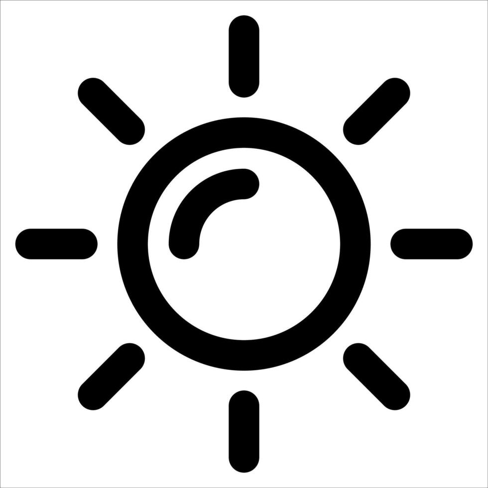 unique Sun icon in white background vector