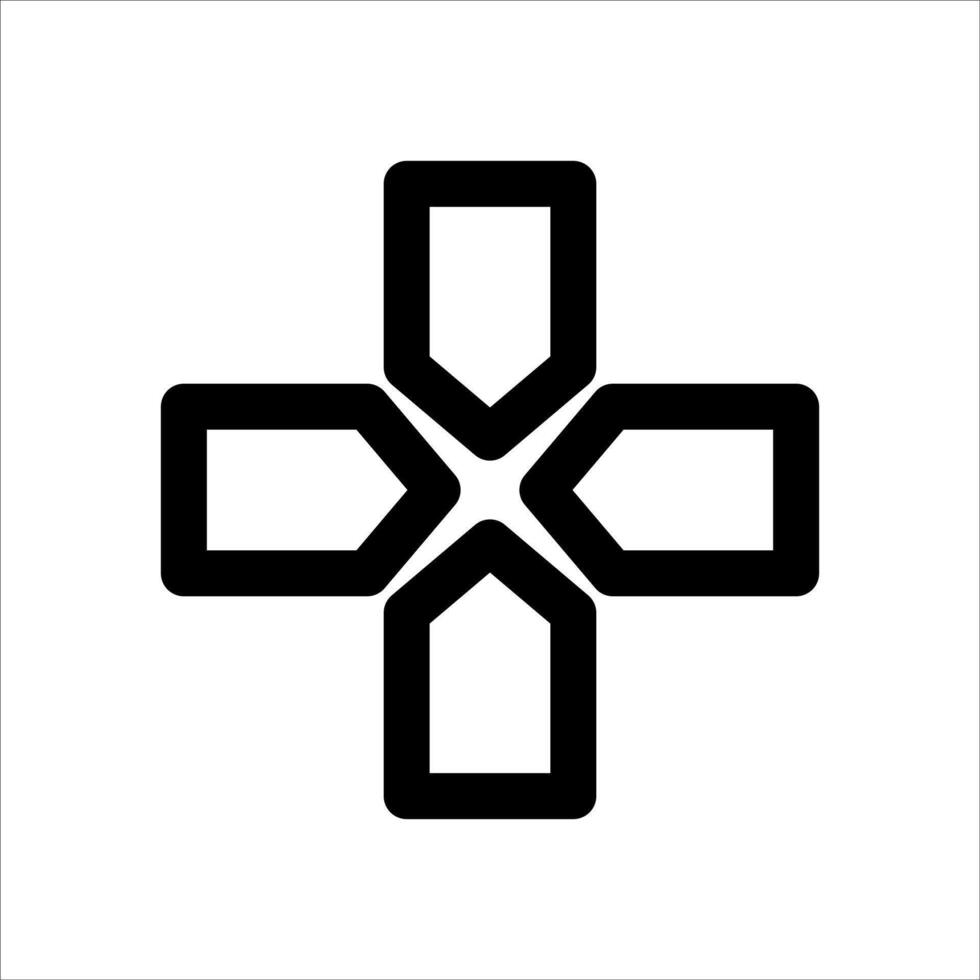 A unique black and white cross icon on a white background vector