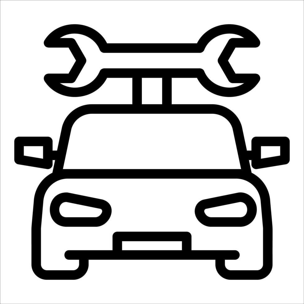 unique Car repair icon illustration in white background vector