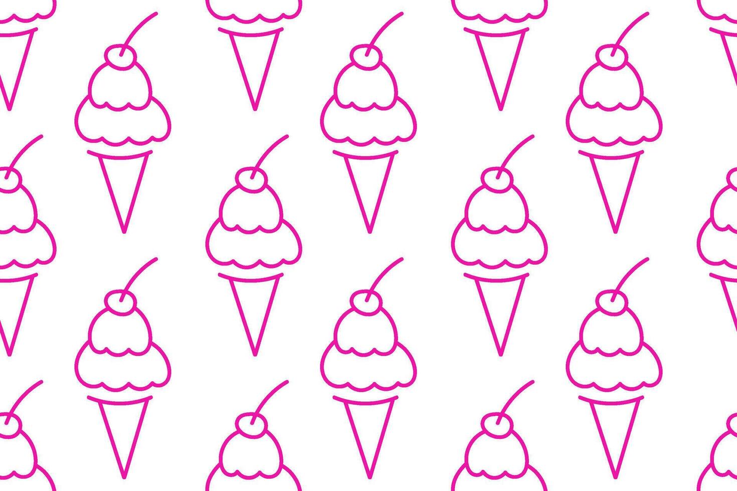 Colorful ice cream cone pattern perfect for summer-themed designs and crafts vector